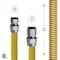 Flextron Gas Line Hose 1/2'' O.D.x48'' Len 1/2"x3/8" FIP Fittings Yellow Coated Stainless Steel Flexible FTGC-YC38-48E - alternate 2